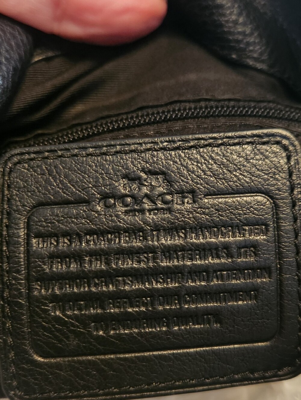 Authentic Coach Black Leather Shoulder Bag - Picture 5 of 5
